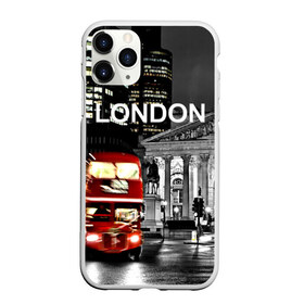 Чехол для iPhone 11 Pro матовый с принтом Улицы Лондона , Силикон |  | bus | city | england | evening | lights | london | night | street | two storey | united kingdom | автобус | англия | великобритания | вечер | город | двухэтажный | лондон | ночь | огни | улица