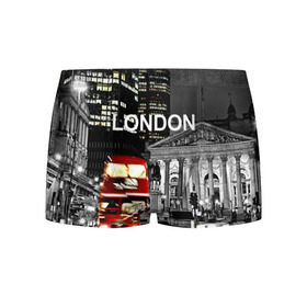 Мужские трусы 3D с принтом Улицы Лондона , 50% хлопок, 50% полиэстер | классическая посадка, на поясе мягкая тканевая резинка | bus | city | england | evening | lights | london | night | street | two storey | united kingdom | автобус | англия | великобритания | вечер | город | двухэтажный | лондон | ночь | огни | улица