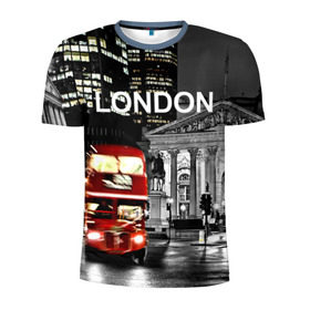 Мужская футболка 3D спортивная с принтом Улицы Лондона , 100% полиэстер с улучшенными характеристиками | приталенный силуэт, круглая горловина, широкие плечи, сужается к линии бедра | bus | city | england | evening | lights | london | night | street | two storey | united kingdom | автобус | англия | великобритания | вечер | город | двухэтажный | лондон | ночь | огни | улица
