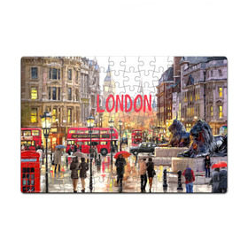 Пазл магнитный 126 элементов с принтом Улицы Лондона , полимерный материал с магнитным слоем | 126 деталей, размер изделия —  180*270 мм | england | london | united kingdom | англия | великобритания | город | лондон