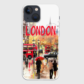 Чехол для iPhone 13 mini с принтом Улицы Лондона ,  |  | england | london | united kingdom | англия | великобритания | город | лондон