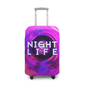 Чехол для чемодана 3D с принтом Night life , 86% полиэфир, 14% спандекс | двустороннее нанесение принта, прорези для ручек и колес | color | life | night | party | вечеринка | дискотека | жизнь | ночная | ночь | туса