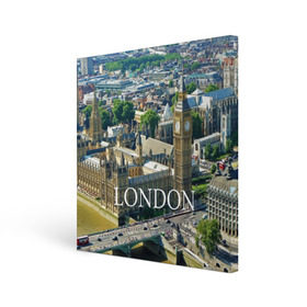 Холст квадратный с принтом Улицы Лондона , 100% ПВХ |  | city | england | london | united kingdom | англия | великобритания | город | лондон
