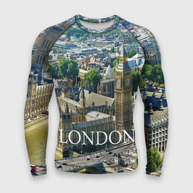 Мужской рашгард 3D с принтом Улицы Лондона ,  |  | city | england | london | united kingdom | англия | великобритания | город | лондон