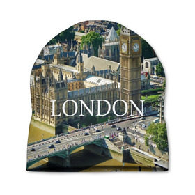 Шапка 3D с принтом Улицы Лондона , 100% полиэстер | универсальный размер, печать по всей поверхности изделия | city | england | london | united kingdom | англия | великобритания | город | лондон