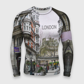 Мужской рашгард 3D с принтом Улицы Лондона ,  |  | boulevard | city | england | london | street | united kingdom | англия | бульвар | великобритания | город | лондон | улица