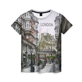 Женская футболка 3D с принтом Улицы Лондона , 100% полиэфир ( синтетическое хлопкоподобное полотно) | прямой крой, круглый вырез горловины, длина до линии бедер | boulevard | city | england | london | street | united kingdom | англия | бульвар | великобритания | город | лондон | улица