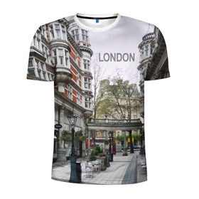 Мужская футболка 3D спортивная с принтом Улицы Лондона , 100% полиэстер с улучшенными характеристиками | приталенный силуэт, круглая горловина, широкие плечи, сужается к линии бедра | boulevard | city | england | london | street | united kingdom | англия | бульвар | великобритания | город | лондон | улица