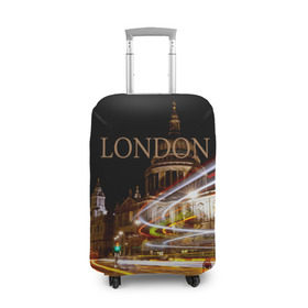 Чехол для чемодана 3D с принтом Улицы Лондона , 86% полиэфир, 14% спандекс | двустороннее нанесение принта, прорези для ручек и колес | city | england | lights | london | night | street | united kingdom | англия | великобритания | город | лондон | ночь | огни | улица