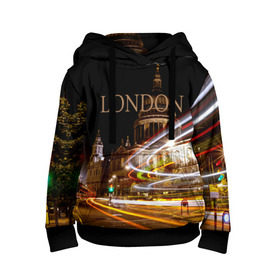 Детская толстовка 3D с принтом Улицы Лондона , 100% полиэстер | двухслойный капюшон со шнурком для регулировки, мягкие манжеты на рукавах и по низу толстовки, спереди карман-кенгуру с мягким внутренним слоем | Тематика изображения на принте: city | england | lights | london | night | street | united kingdom | англия | великобритания | город | лондон | ночь | огни | улица