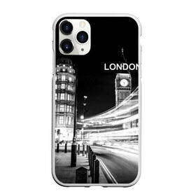 Чехол для iPhone 11 Pro матовый с принтом Улицы Лондона , Силикон |  | england | lights | london | night | street | united kingdom | англия | великобритания | лондон | ночь | огни | улица