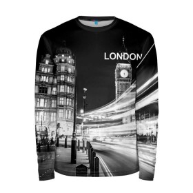 Мужской лонгслив 3D с принтом Улицы Лондона , 100% полиэстер | длинные рукава, круглый вырез горловины, полуприлегающий силуэт | england | lights | london | night | street | united kingdom | англия | великобритания | лондон | ночь | огни | улица