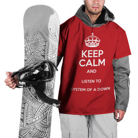 Накидка на куртку 3D с принтом Keep Calm SOAD , 100% полиэстер |  | Тематика изображения на принте: soad | system of a down