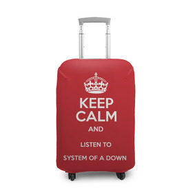 Чехол для чемодана 3D с принтом Keep Calm SOAD , 86% полиэфир, 14% спандекс | двустороннее нанесение принта, прорези для ручек и колес | soad | system of a down