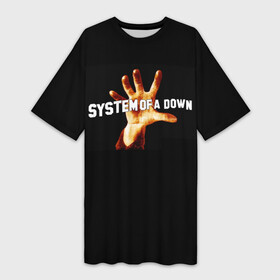 Платье-футболка 3D с принтом System of a down ,  |  | soad | system of a down
