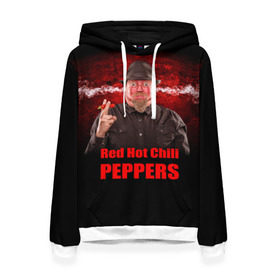 Женская толстовка 3D с принтом Red Hot Chili Peppers , 100% полиэстер  | двухслойный капюшон со шнурком для регулировки, мягкие манжеты на рукавах и по низу толстовки, спереди карман-кенгуру с мягким внутренним слоем. | звезда | красный | кумир | музыка | перец | рок | рок группа | хит