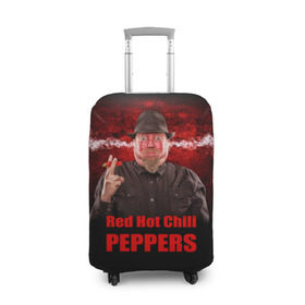 Чехол для чемодана 3D с принтом Red Hot Chili Peppers , 86% полиэфир, 14% спандекс | двустороннее нанесение принта, прорези для ручек и колес | звезда | красный | кумир | музыка | перец | рок | рок группа | хит