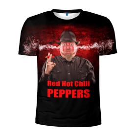 Мужская футболка 3D спортивная с принтом Red Hot Chili Peppers , 100% полиэстер с улучшенными характеристиками | приталенный силуэт, круглая горловина, широкие плечи, сужается к линии бедра | звезда | красный | кумир | музыка | перец | рок | рок группа | хит