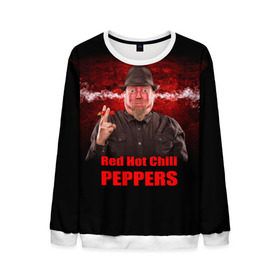 Мужской свитшот 3D с принтом Red Hot Chili Peppers , 100% полиэстер с мягким внутренним слоем | круглый вырез горловины, мягкая резинка на манжетах и поясе, свободная посадка по фигуре | звезда | красный | кумир | музыка | перец | рок | рок группа | хит