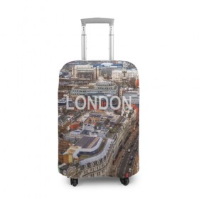 Чехол для чемодана 3D с принтом Улицы Лондона , 86% полиэфир, 14% спандекс | двустороннее нанесение принта, прорези для ручек и колес | 