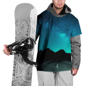Накидка на куртку 3D с принтом Ночная дорога , 100% полиэстер |  | Тематика изображения на принте: ночь | пейзаж