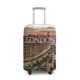 Чехол для чемодана 3D с принтом Улицы Лондона , 86% полиэфир, 14% спандекс | двустороннее нанесение принта, прорези для ручек и колес | city | england | london | united kingdom | англия | великобритания | город | лондон | ночь | огни | улица