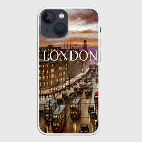 Чехол для iPhone 13 mini с принтом Улицы Лондона ,  |  | city | england | london | united kingdom | англия | великобритания | город | лондон | ночь | огни | улица