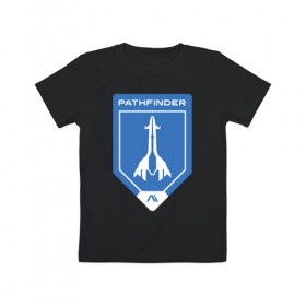 Детская футболка хлопок с принтом Первопроходец (Pathfinder) , 100% хлопок | круглый вырез горловины, полуприлегающий силуэт, длина до линии бедер | andromeda initiative | инициатива андромеда | масс эффект | масс эффект андромеда