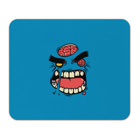 Коврик прямоугольный с принтом Angry Zombie , натуральный каучук | размер 230 х 185 мм; запечатка лицевой стороны | Тематика изображения на принте: brain | evil | face | halloween | monster | smile | zombie | зомби | лицо | мозг | монстр | нечисть | смайл | хэллоуин