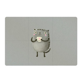 Магнитный плакат 3Х2 с принтом Cat Love Kill , Полимерный материал с магнитным слоем | 6 деталей размером 9*9 см | animal | beast | cat | feline | kill | kitty | love | meow | взгляд | животное | зверь | кот | котенок | котик | кофе | кошка | любовь | мяу | чай