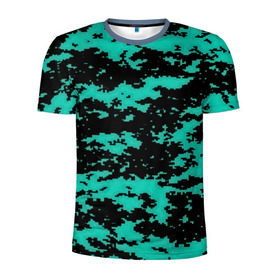 Мужская футболка 3D спортивная с принтом Пиксели , 100% полиэстер с улучшенными характеристиками | приталенный силуэт, круглая горловина, широкие плечи, сужается к линии бедра | зеленый | пиксельный