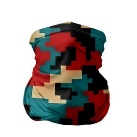 Бандана-труба 3D с принтом Camouflage , 100% полиэстер, ткань с особыми свойствами — Activecool | плотность 150‒180 г/м2; хорошо тянется, но сохраняет форму | камуфляж | пиксельный | разноцветный