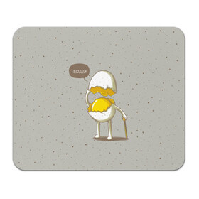 Коврик прямоугольный с принтом Яйцо приветствует , натуральный каучук | размер 230 х 185 мм; запечатка лицевой стороны | cook | eat | egg | food | funny | hello | smile | еда | кухня | повар | привет | прикол | смайл | улыбка | яйцо