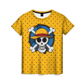 Женская футболка 3D с принтом One Pirate , 100% полиэфир ( синтетическое хлопкоподобное полотно) | прямой крой, круглый вырез горловины, длина до линии бедер | Тематика изображения на принте: bone | jack | luffy | ocean | one piece | pirate | sea | skull | treasure | большой куш | брук | джек | клад | луффи | море | нами | океан | пират | робин | санджи | сокровище | флаг | франки | череп