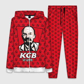 Женский костюм 3D с принтом KGB So Good ,  |  | communist | fast food | kfc | kgb | lenin | red | russia | soviet union | ussr | бургер | еда | кгб | коммунист | красный | кфс | ленин | октябрь | россия | советский союз | ссср | фаст фуд