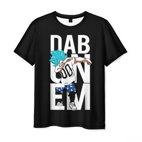 Мужская футболка 3D с принтом Super God Dab , 100% полиэфир | прямой крой, круглый вырез горловины, длина до линии бедер | anime | dragon ball | god | saiyan | драгонболл | дракон | жемчуг