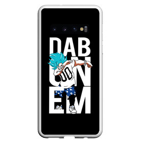 Чехол для Samsung Galaxy S10 с принтом Super God Dab , Силикон | Область печати: задняя сторона чехла, без боковых панелей | Тематика изображения на принте: anime | dragon ball | god | saiyan | драгонболл | дракон | жемчуг