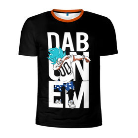 Мужская футболка 3D спортивная с принтом Super God Dab , 100% полиэстер с улучшенными характеристиками | приталенный силуэт, круглая горловина, широкие плечи, сужается к линии бедра | anime | dragon ball | god | saiyan | драгонболл | дракон | жемчуг