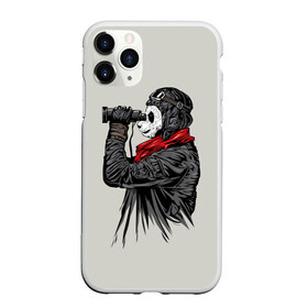 Чехол для iPhone 11 Pro матовый с принтом Панда танкист , Силикон |  | animal | bear | beast | panda | tank | war | война | животное | зверь | игра | медведь | панда | танк
