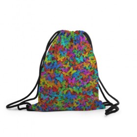 Рюкзак-мешок 3D с принтом Разноцветные бабочки , 100% полиэстер | плотность ткани — 200 г/м2, размер — 35 х 45 см; лямки — толстые шнурки, застежка на шнуровке, без карманов и подкладки | насекомые | паттерн | пестрый | радуга | разноцветный | яркий
