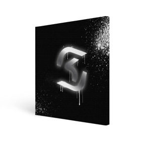 Холст квадратный с принтом cs:go - SK Gaming (Black collection) , 100% ПВХ |  | cs | csgo | sk | го | кс | ск