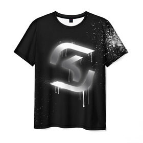 Мужская футболка 3D с принтом cs:go - SK Gaming (Black collection) , 100% полиэфир | прямой крой, круглый вырез горловины, длина до линии бедер | cs | csgo | sk | го | кс | ск