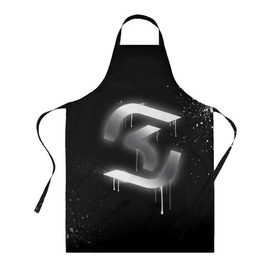 Фартук 3D с принтом cs:go - SK Gaming (Black collection) , 100% полиэстер | общий размер — 65 х 85 см, ширина нагрудника — 26 см, горловина — 53 см, длина завязок — 54 см, общий обхват в поясе — 173 см. Принт на завязках и на горловине наносится с двух сторон, на основной части фартука — только с внешней стороны | cs | csgo | sk | го | кс | ск