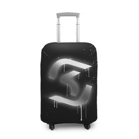 Чехол для чемодана 3D с принтом cs:go - SK Gaming (Black collection) , 86% полиэфир, 14% спандекс | двустороннее нанесение принта, прорези для ручек и колес | cs | csgo | sk | го | кс | ск