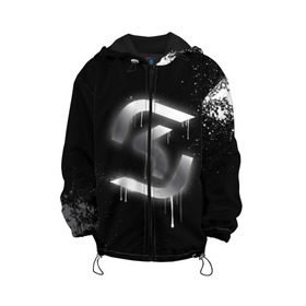 Детская куртка 3D с принтом cs:go - SK Gaming (Black collection) , 100% полиэстер | застежка — молния, подол и капюшон оформлены резинкой с фиксаторами, по бокам — два кармана без застежек, один потайной карман на груди, плотность верхнего слоя — 90 г/м2; плотность флисового подклада — 260 г/м2 | Тематика изображения на принте: cs | csgo | sk | го | кс | ск