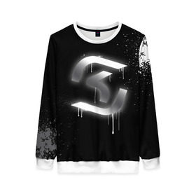 Женский свитшот 3D с принтом cs:go - SK Gaming (Black collection) , 100% полиэстер с мягким внутренним слоем | круглый вырез горловины, мягкая резинка на манжетах и поясе, свободная посадка по фигуре | cs | csgo | sk | го | кс | ск