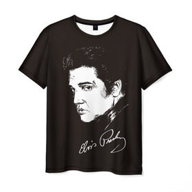 Мужская футболка 3D с принтом Элвис Пресли , 100% полиэфир | прямой крой, круглый вырез горловины, длина до линии бедер | америка | король | музыка | о.м.с.к. | поп | пресли | ретро | рок | элвис
