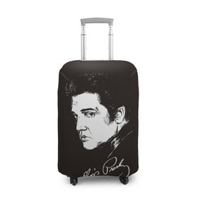 Чехол для чемодана 3D с принтом Элвис Пресли , 86% полиэфир, 14% спандекс | двустороннее нанесение принта, прорези для ручек и колес | америка | король | музыка | о.м.с.к. | поп | пресли | ретро | рок | элвис