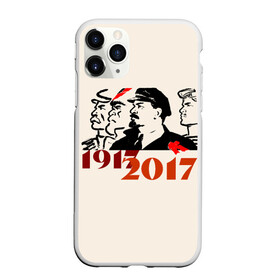 Чехол для iPhone 11 Pro матовый с принтом 100 лет Революции , Силикон |  | 100 | 1917 | 2017 | 7 ноября | бант | ленин | матрос | о.м.с.к. | рабочий | революция | солдат | ссср