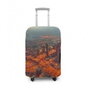 Чехол для чемодана 3D с принтом Арабские Эмираты , 86% полиэфир, 14% спандекс | двустороннее нанесение принта, прорези для ручек и колес | город | пейзаж